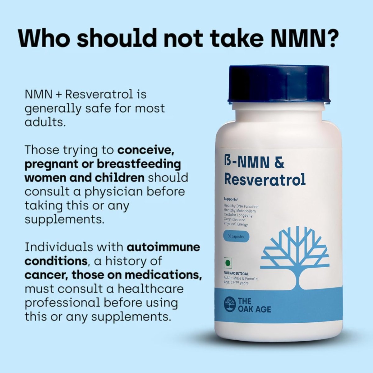 NMN with Resveratrol Supplement - 500mg NMN for Longevity