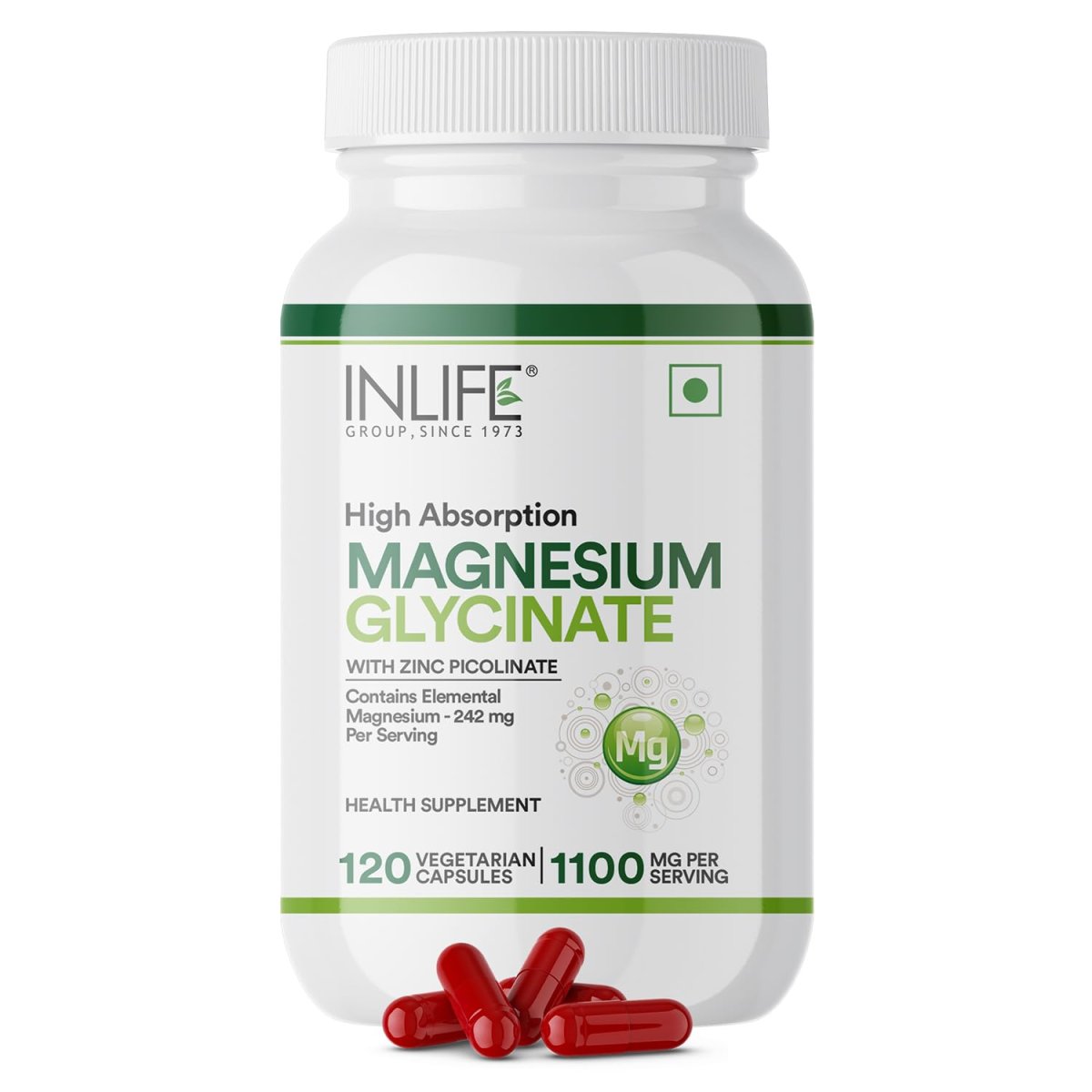 INLIFE Magnesium Glycinate with Zinc Picolinate | Muscle Recovery, Sleep & Nerve Health