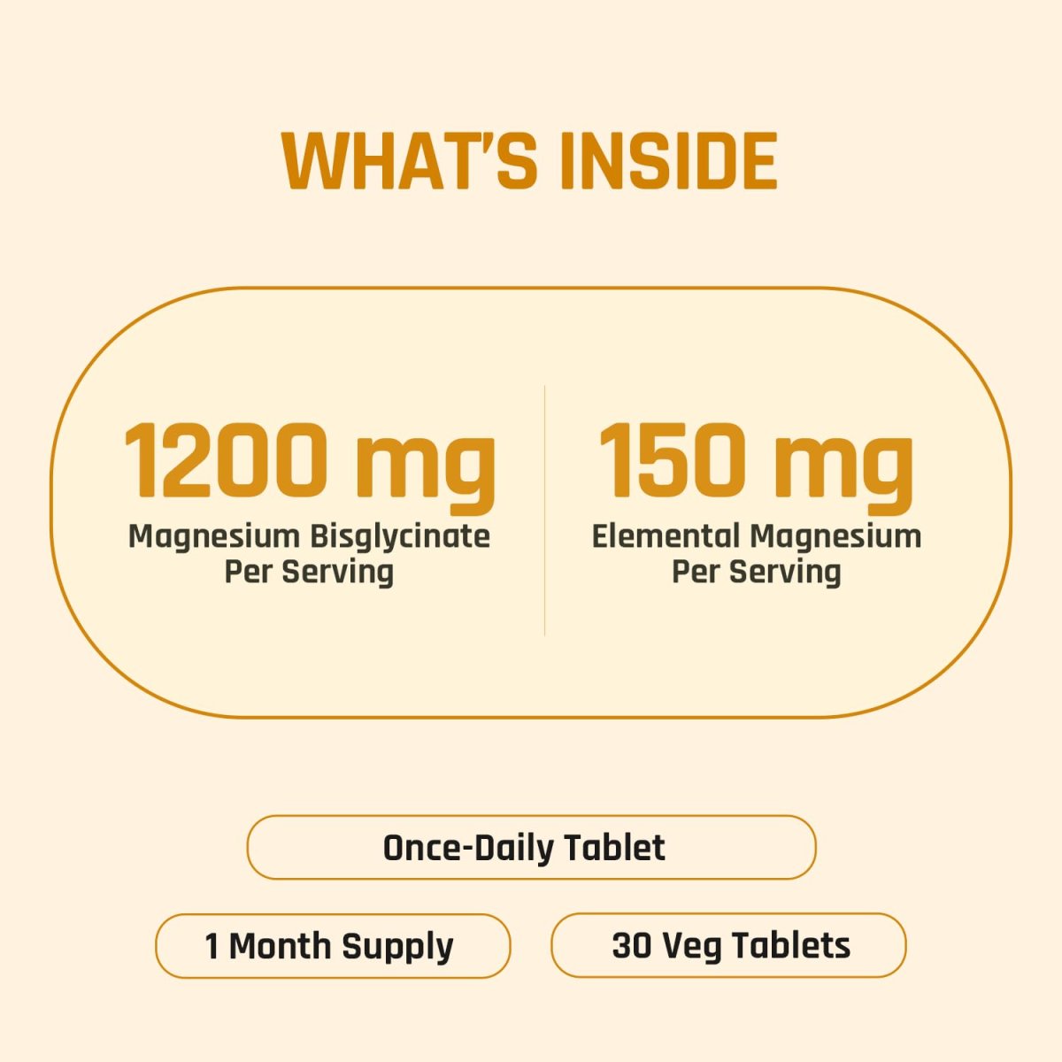 Naturaltein Magnesium Glycinate 1200mg (150mg Elemental) Chelated