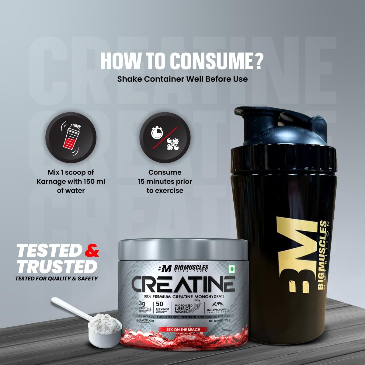 Bigmuscles Nutrition Creatine 155g Sex On The Beach Flavour