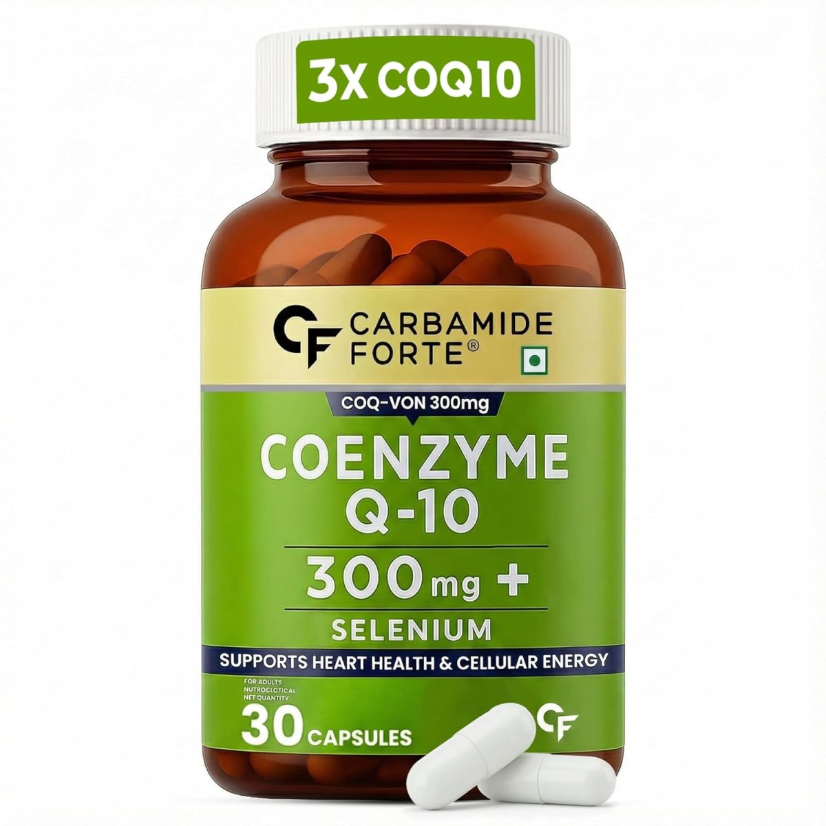 Carbamide Forte CoQ10 300mg with Selenium 40mcg - Ubiquinone Supplement