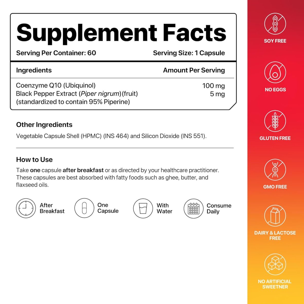 Decode Age CoQ10 Ubiquinol with Piperine 5mg