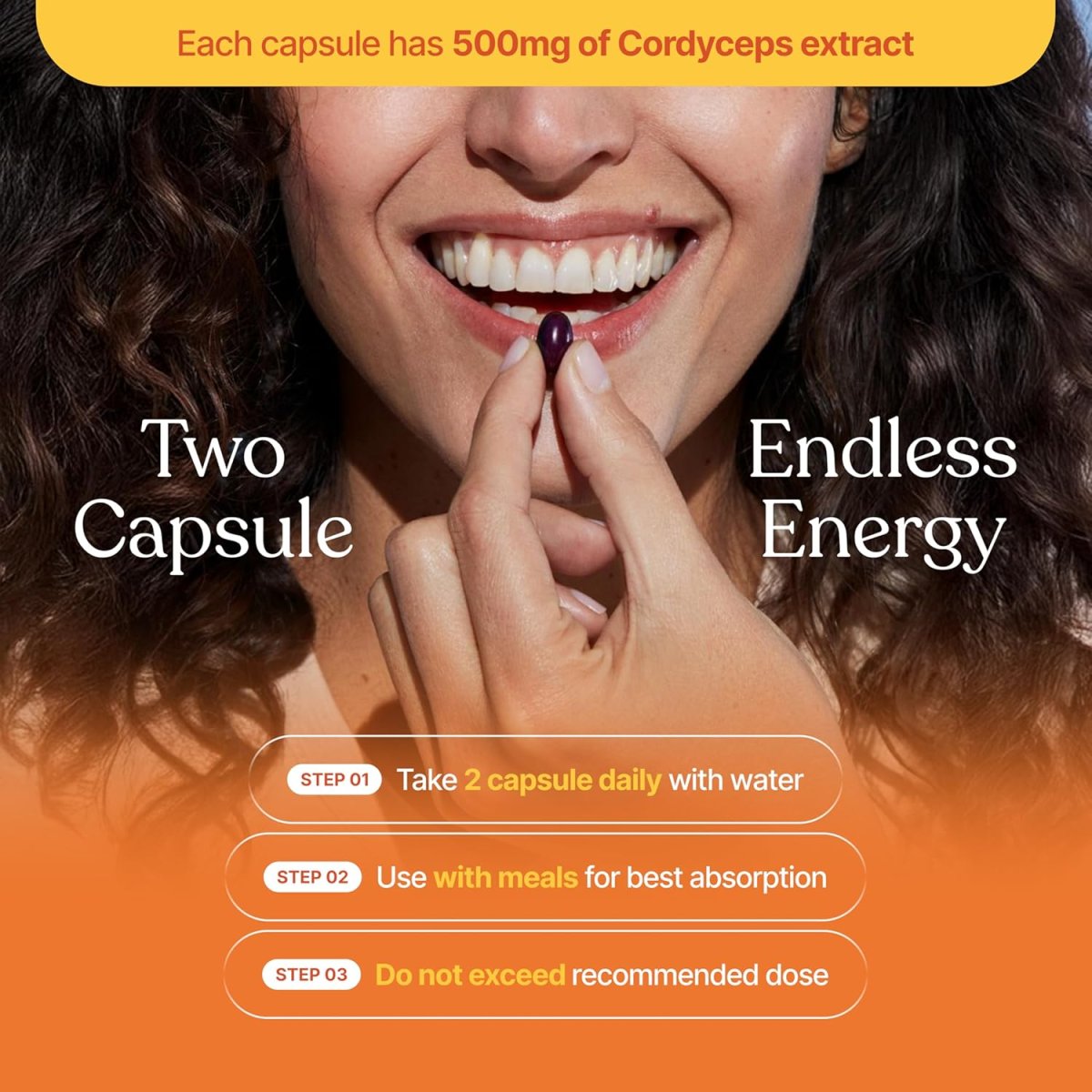 PlantBro Cordyceps Militaris 500mg Capsules