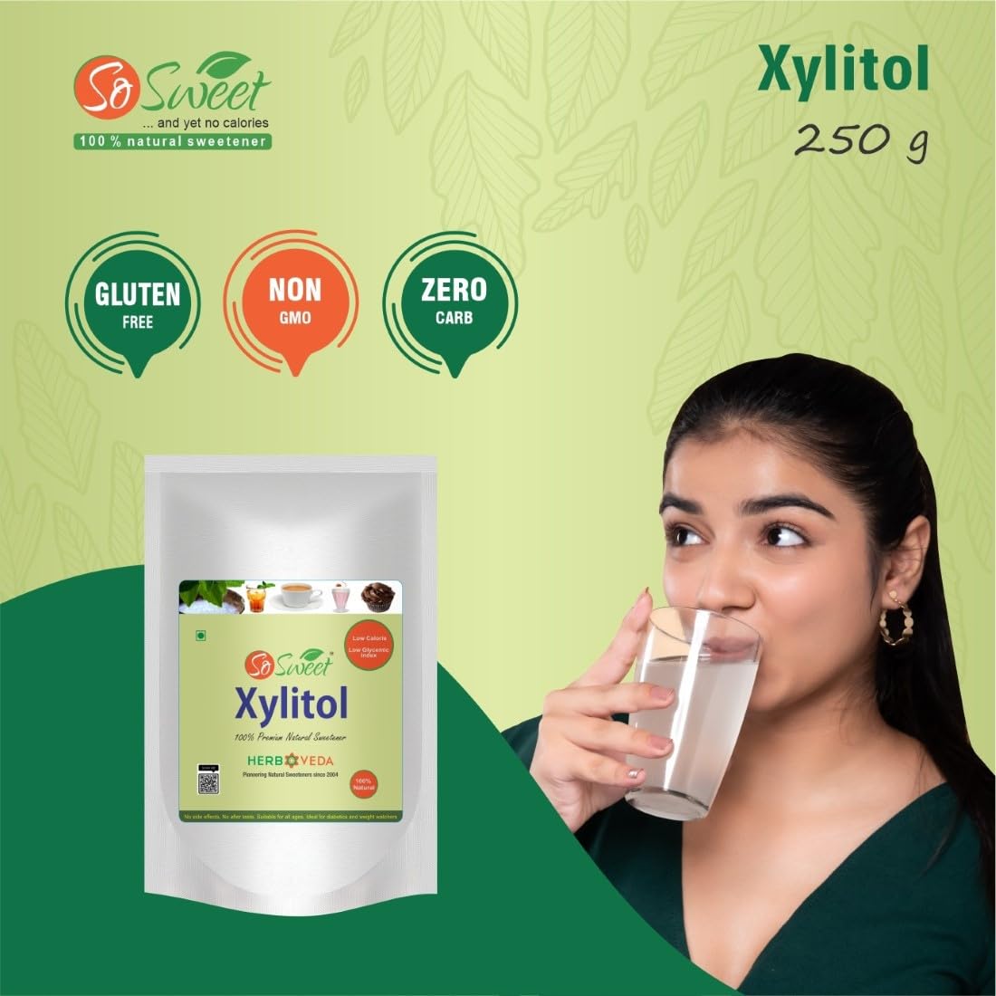 So Sweet Xylitol Natural Sweetener - Sugar Free For Diabetic Control 250gm