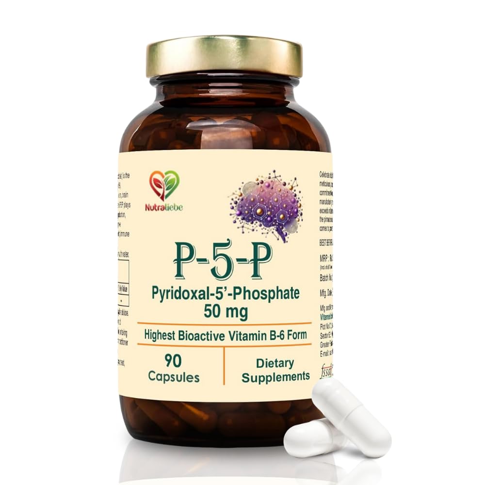P5P (Pyridoxal 5'- Phosphate) – Active Vitamin B6 for Energy, Brain Function, and Nervous System Support – 90 Capsules