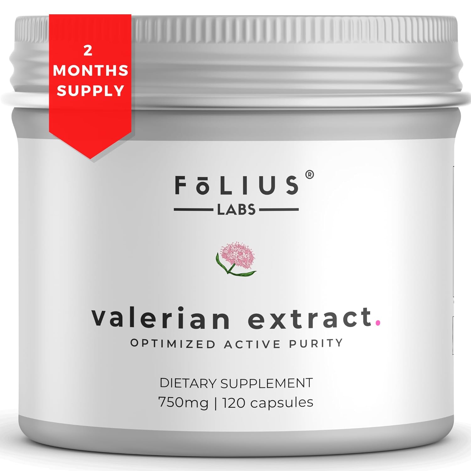 Folius Labs Valerian Root 4:1 Extract Capsules 750mg – Optimized Active Purity