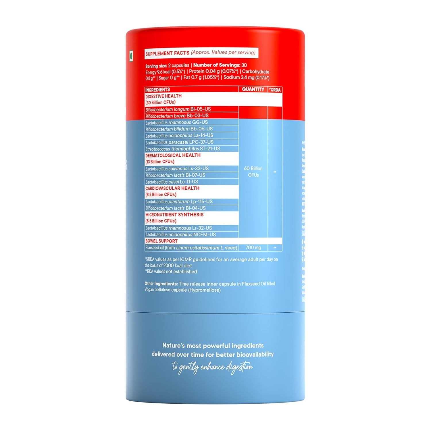 Wellbeing Nutrition Daily Probiotics Gut Health Supplement