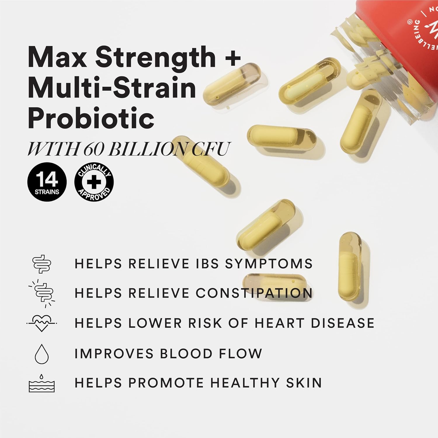 Wellbeing Nutrition Daily Probiotics Gut Health Supplement