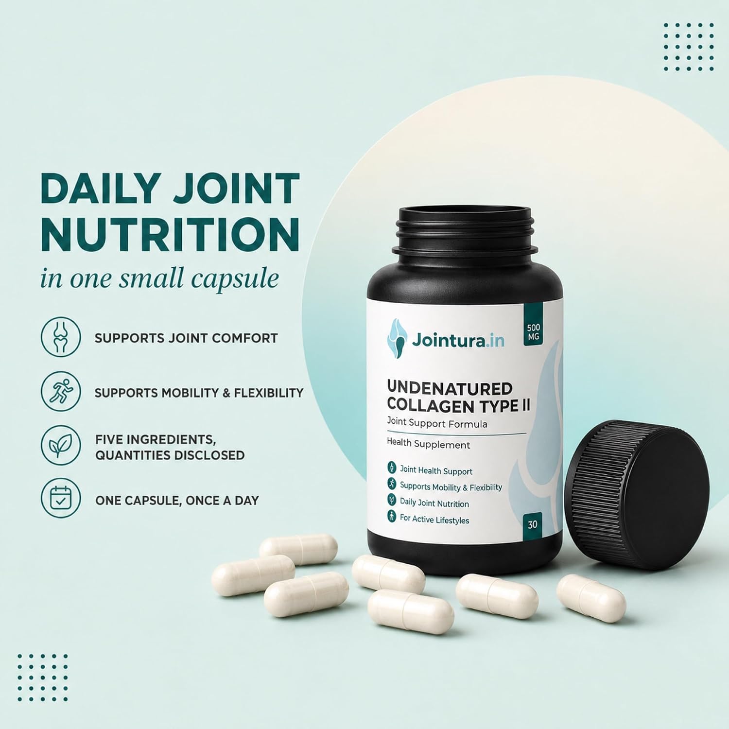 Undenatured Type II Collagen 40mg | Advanced Native Collagen for Joint & Cartilage Support