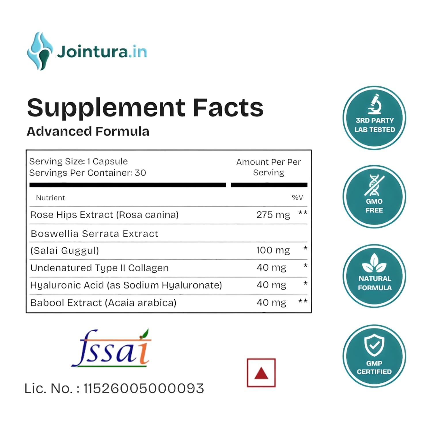 Undenatured Type II Collagen 40mg | Advanced Native Collagen for Joint & Cartilage Support