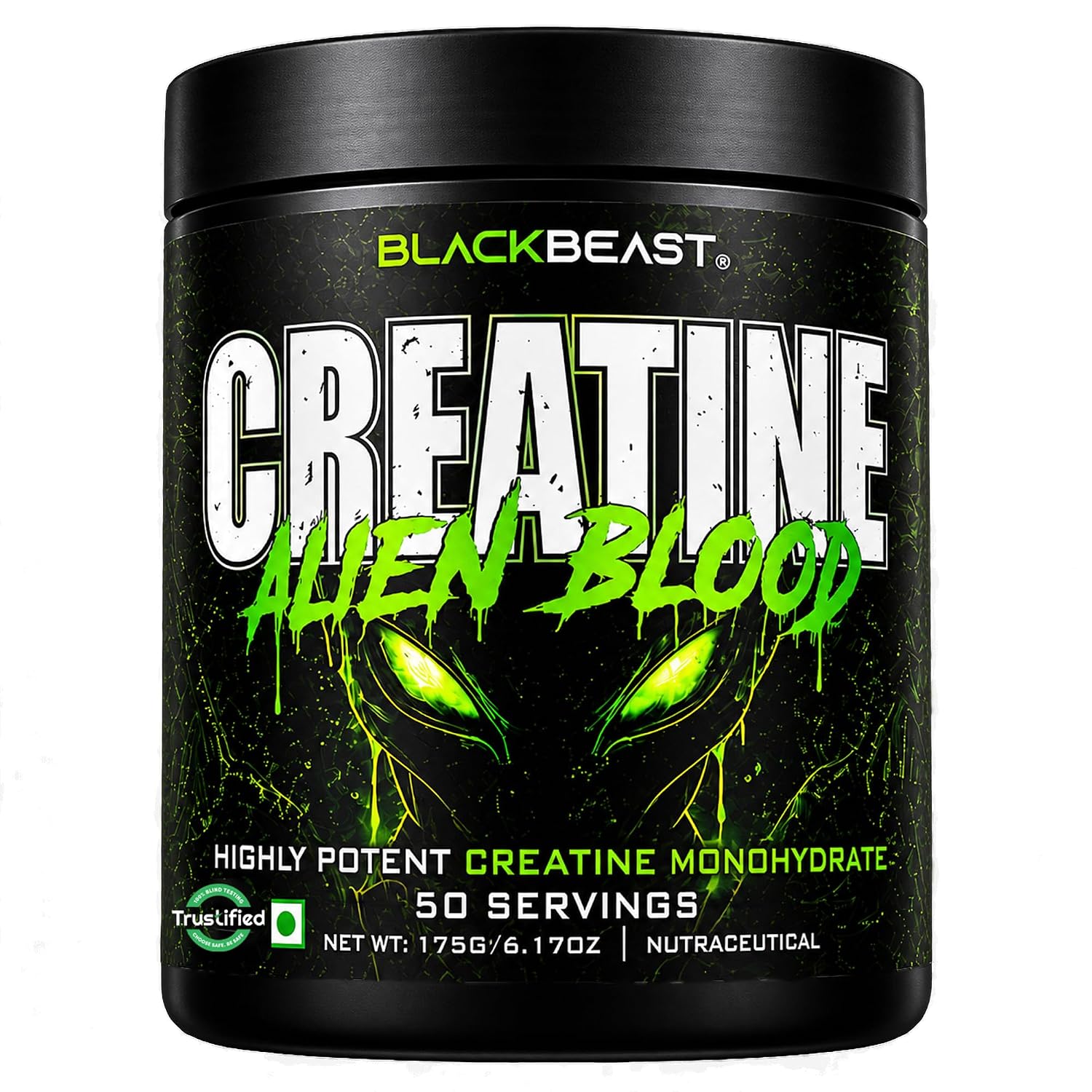 Black Beast Creatine Alien Blood Edition | Trustified Certified Monohydrate for Peak Performance